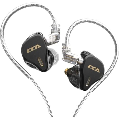 CCA CS16 8BA Balanced Armatures HiFi In-Ear Earphones with Aluminum Faceplate, Detachable Silver-Plated 2Pin Cable