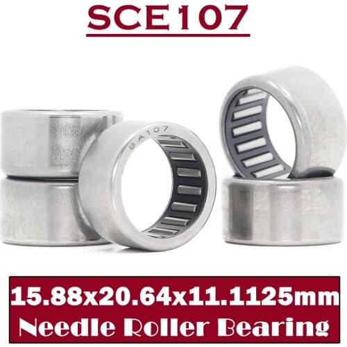 SCE107 Bearing 15.88*20.64*11.1125 mm ( 5 PCS ) Drawn Cup needle Roller Bearings B107 BA107Z SCE 107 Bearing