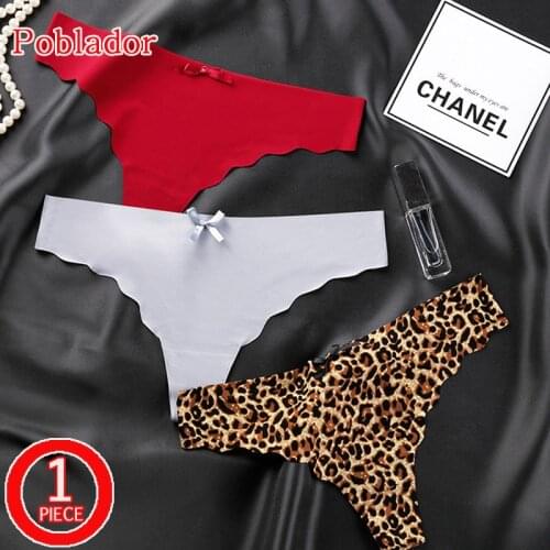 Sexy Womens Sport Panties Underwear Seamless With Bow Thongs Low Waist Solid Fashion Female G-String Soft Comfort Lady Lingerie