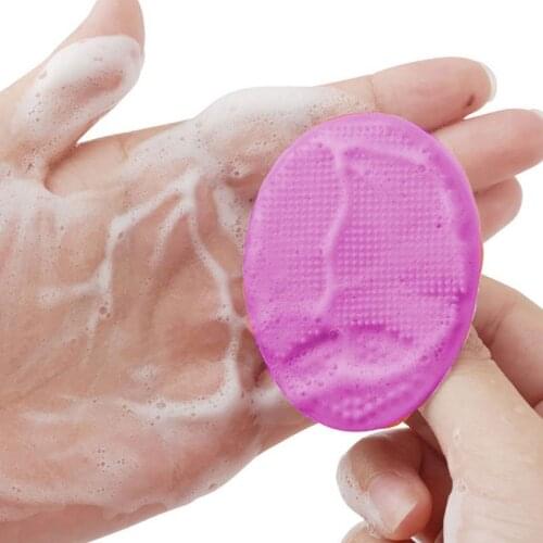 1PC Silicone Cleansing Brush Gel Washing Pad Exfoliating Blackhead Remover Silicone Facial Massage Clean Makeup Brush
