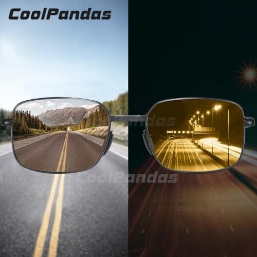 CoolPandas Foldable Photochromic Sunglasses Men Polarized Square Sun Glasses Fishing Driver Goggles Oculos gafas de sol hombre