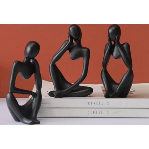 Thinker Statue Abstract Handmade Resin Modern Hollow Thinker Sculptures Lightweight Durable for Home Excellent Gift