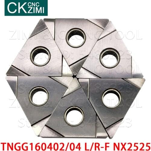 TNGG160404L-F NX2525 TNGG160402R-F NX2525 TNGG160404R-F NX2525 Carbide Inserts ceramic blade Turning Cutting Tool TNGG for steel