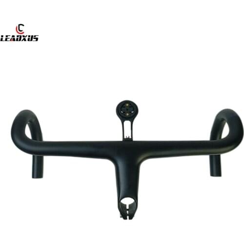 Only 265g For 2021 Newest LEADXUS LRHB02 Road Bicycle Integrated Carbon Handlebar Drop 125mm Reach 75mm
