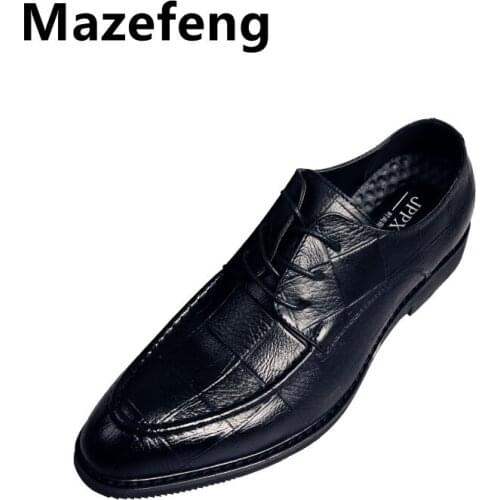 Luxury Business Oxford Leather Shoes Men Breathable Rubber Formal Dress Shoes Male Office Wedding Flats Footwear Mocassin Homme