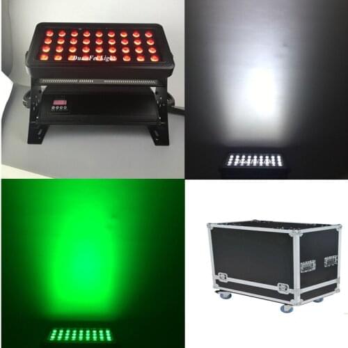 2pcs+Flycase) Outdoor 36x10w Led City Light RGBW 4IN1 /RGBWA 5IN1/RGBWAUV 6IN1 Quad Color Led Flood Light City Color