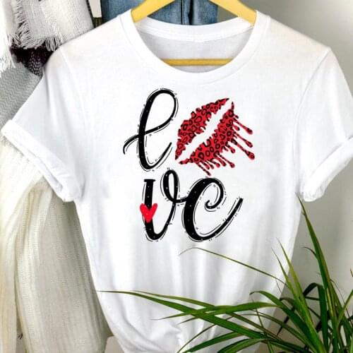 Women Clothes 2021 Letter Summer Cute Ladies Leopard Fashion Short Sleeve Summer Print Tshirt Female Tee Top Graphic T-shirt