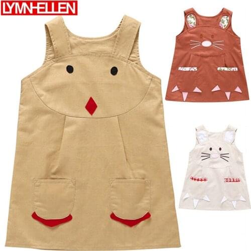 0-5T Newborn Baby Girls Sleeveless Dress Clothes Infant Kids Summer Outfit Toddler Kids Clothing Animal Face Vest Dresses