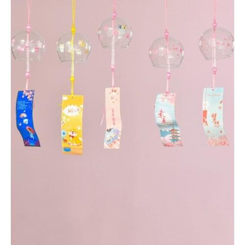 1pc Creative Japan Style Constellation Decor Pattern Glass Hanging Wind Chime Decoration Crafts Wind Bells Office Home Pendant