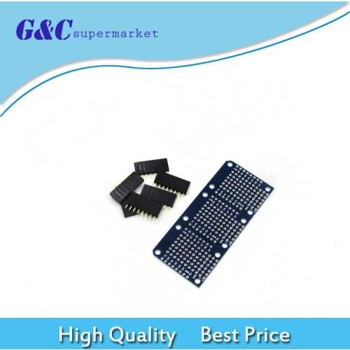5pcs For Arduino Compatible Triple Shield For WeMos D1 Mini Dua Sided Perf Board diy electronics