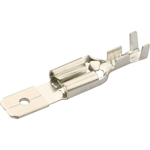 50sets 6.3 Male and female plug type cold pressure terminals with lock backplug spring transparent insulated guard