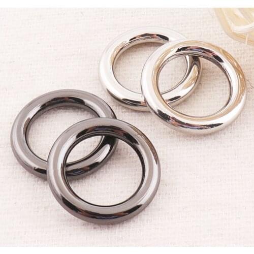 5/8"(15mm)GUNMETAL Silver O rings 8 pcs Buckles ring Choker Collar Chain Leather Belt Clasp Handbag Key Chains Strap Webbing
