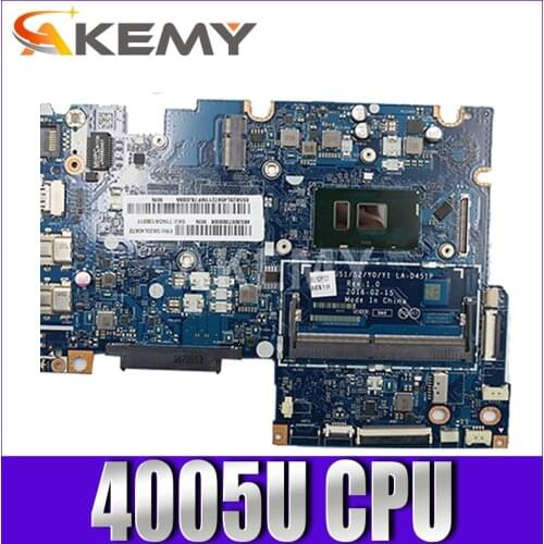 Free shipping For Lenovo Yoga 510-14ISK BIUS1/S2/Y0/Y1 LA-D451P Laptop Motherboard 5B20L45972 4005U CPU