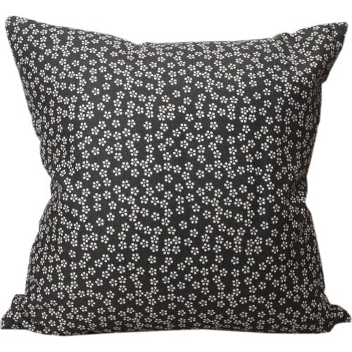 CURCYA Florets Linenette Throw Pillow Cover Asian Japanese Style Flowers Home Decorative Big Large Cushion Cases