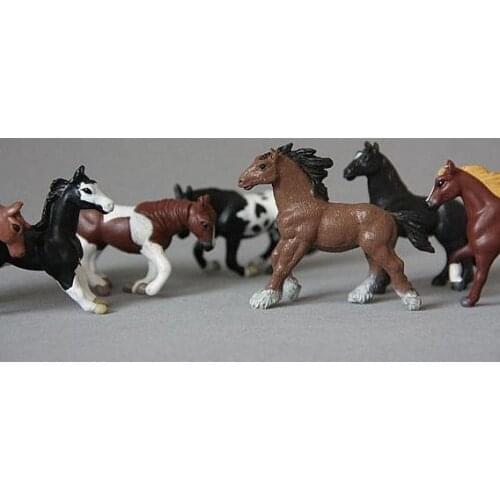 Small pvc figure Genuine simulation model toy horses set 20pcs/set