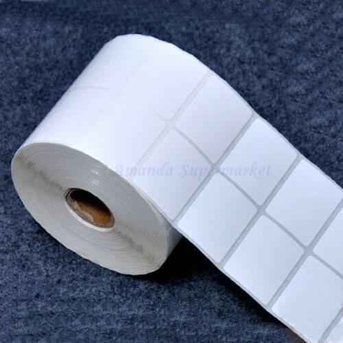 Glossy White PET Label Sticker 45mm x 20mm 5000 Pieces Waterproof tearproof oilproof PET Sticker For Electronic Products