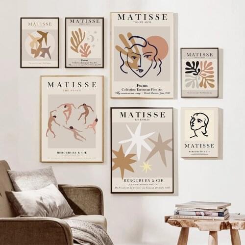 Matisse Girl Face Pigeon Flower Coral Nordic Posters And Prints Wall Art Canvas Painting Abstract Pictures For Living Room Decor