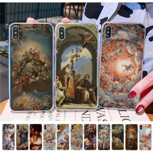 MaiYaCa Baroque religious catholic art mural painting Phone Case for iPhone 11 12 pro XS MAX 8 7 6 6S Plus X 5S SE 2020 XR case