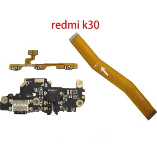 Power ON OFF volume main board mainboard USB charging port flex cable microphone for Xiaomi Redmi K30