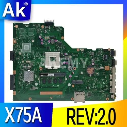 X75VB Mainboard REV:2.0 For For Asus X75VC X75VD X75V X75A 31XJ4MB02B0 X75A1 Laptop motherboard