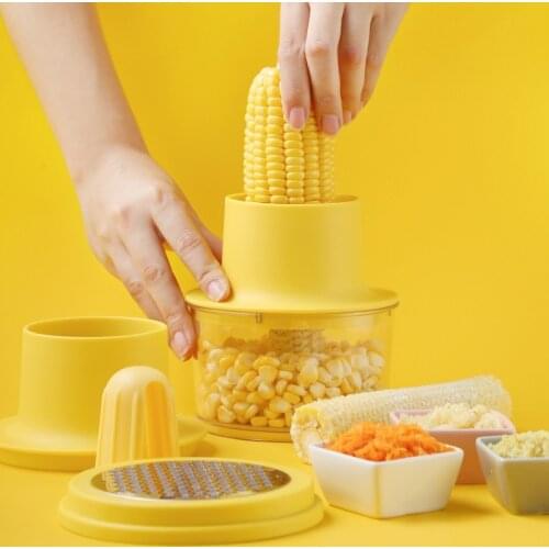 Multifunctional corn planerMultifunctional corn peeling and thresher Practical kitchenware artifact Kitchen gadgets Garlic grati