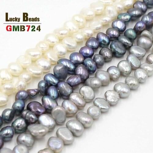 Fashion natural 3-5mm irregualar Shape pearl necklace For Women Girl freshwater pearl necklace jewelry making diy smooth beads