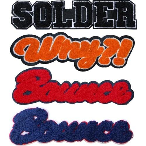 Fashion Towel Letter Patches For Clothes English Embroidery Alphabet Sticker DIY Applique For Dress T-Shirt Sew On Applications