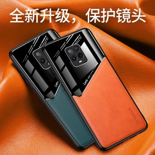Soft TPU Bumper Tempered Glass +PU Leather Shockproof Phone Case For Xiaomi Redmi 10X Pro 5G Back Magnetic Cover