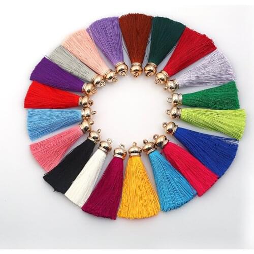 Polyester Small Tassel Curtain Ear Keychain Gift Car Hanging Costume Pendant Accessories Ice Silk Spike