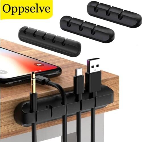 Oppselve Cable Organizer USB Cable Wire Holder For Mouse Headphone Earphone Charger Cord Protector Cable Winder Management Clips