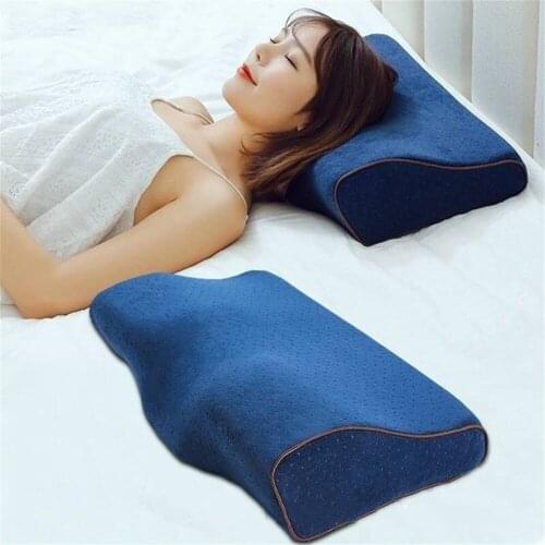 Orthopedic Memory Foam Pillow Sleep Head Restraint Comfort Soft Neck Protect Accessory Travel Rest Cervical Pillow Butterfly