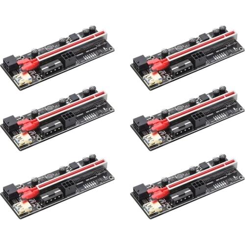 PCIE Riser Expansion Card PCI-E 1X to 16X 6Pin USB3.0 60cm Graphics Extension Cable Adapter Card for BTC Mining