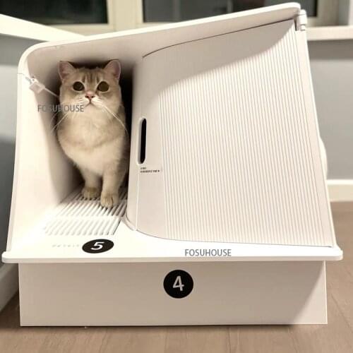 Villa Cat Litter Box Basin Cat Toilet Fully Closed Cat Litter Basin Deodorization Anti Splashing Large Household Pet Products