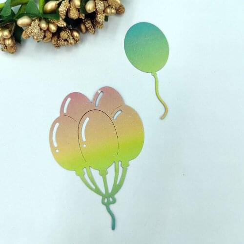 Six Balloons Metal Cutting Die Stencils Scrapbooking Troqueles Clear Stamps and Dies Embossing Folder Card Making Mould
