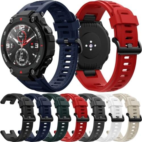 Replacement Sport Strap For Huami Amazfit T-Rex smartwatch Adjustable Watch band Soft Silicone Bracelet with tool Accessories