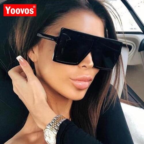 Yoovos Oversized Sunglasses Women 2021 Square Luxury Brand Vintage Sun Glasses For Men Mirror High Quality Gafas De Sol Mujer