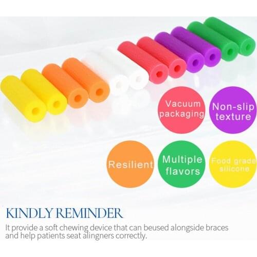 Aligner chewies 2pcs/pack Dental Aligner Seater With Comfort Bite Orthodontic Chew for Invisalign Aligners Clear or Metal Braces