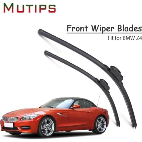 1Set Rubber Car Front Wiper Blade Kit For BMW Z4 E89 E85 Z Series 2017 2016 2015-2002 Vehicle Original Front Windshield Strip