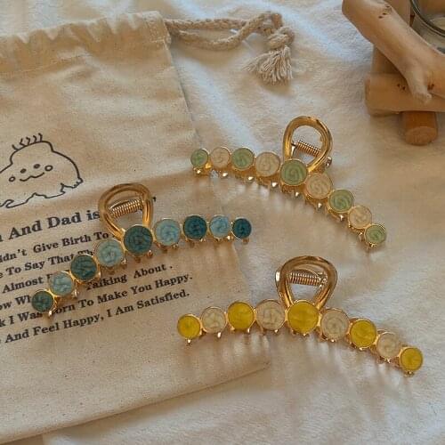 1PC Woman Metal Hair Claws Chic Barrettes Hairclips Hairpins Ladies Hairgrip Headwear For Girls Ornaments Crab Hair Accessories