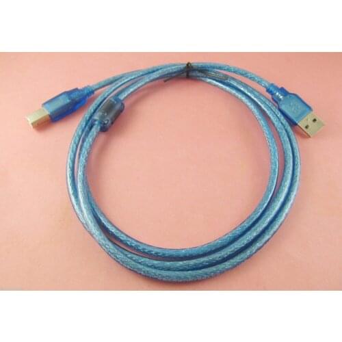 10pcs USB 2.0 A Male to USB Type B Male Scanner Printer Cable AM/BM Cord Blue 1.5m 5FT