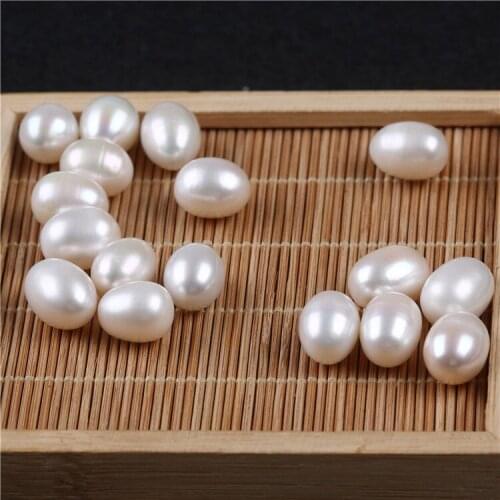 11-12mm Freshwater rice Pearl drop shape Loose Beads for earring making