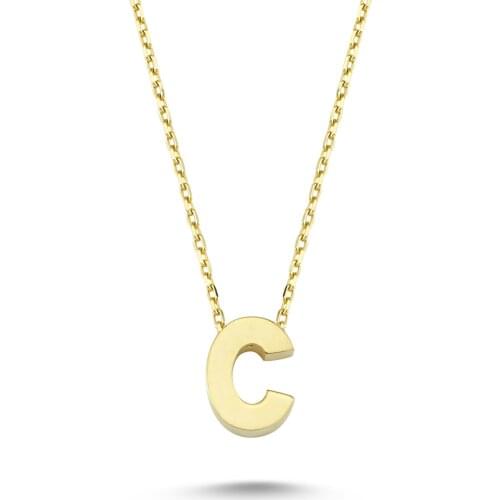 14k (585) Gold Letter, Word Design Pendant, Necklace
