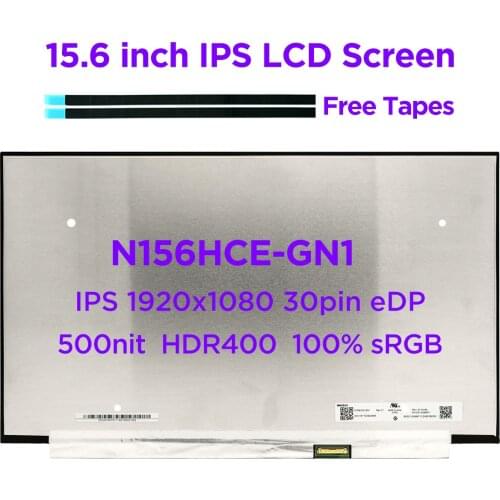 15.6" IPS Laptop LCD Screen N156HCE-GN1 fit NV156FHM-N65 B156HAN09.0 for Lenovo ThinkPad P53 500nit HDR400 1920x1080 30pin eDP
