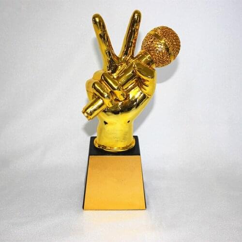 2016 18K GOLD RESIN GOLDEN VOICE OF CHINA AWARD CUP TROPHY CHAMPIONS FANS SOUVENIR 10.8" 1.3KG FREE SHIPPING