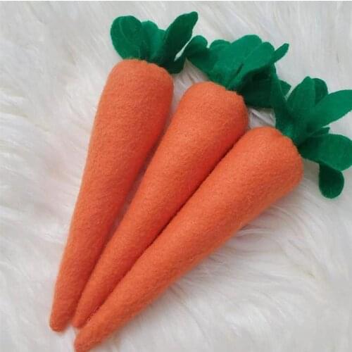 3 Pcs Easter Carrot Ornaments Fake Easter Bunny Rabbit Gift Home Carrot Artificial Decoration Creative Carrot Toy Home Decor