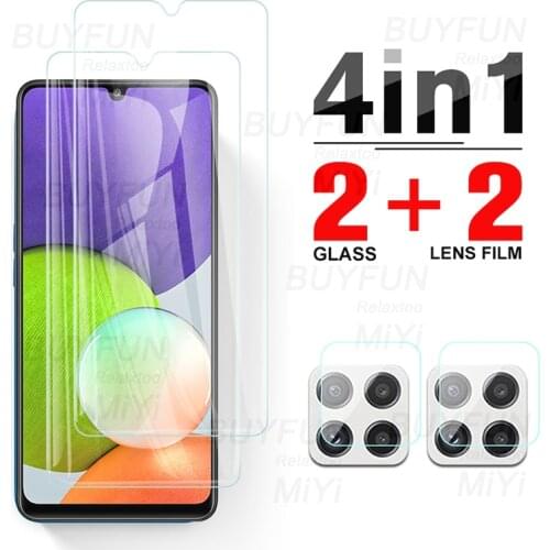 4in1 camera protective glass for samsung galaxy a02 a02s a12 a22 a32 a42 a52 a72 a 12 22 32 42 52 72 2021 screen protectors film