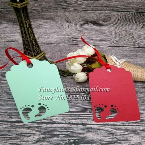 60pcs feet thank you card birthday decoration wish card wish tree ornaments hanging card baby show party decoration supplies
