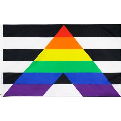 90x150cm LGBT Gay Straight Allies Flag
