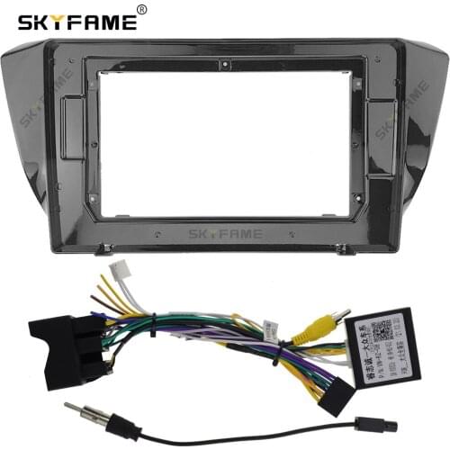 SKYFAME Car Frame Cable For SKODA SUPERB 2015-2018 Android Big Screen Dask Kit Fascia Frame Line