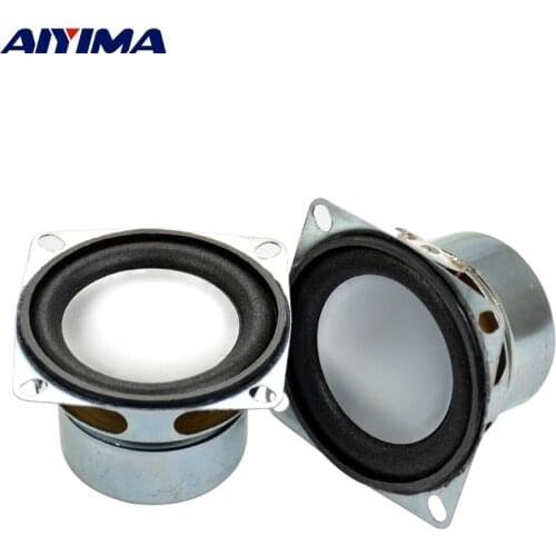 AIYIMA 2Pcs 52mm Mini Audio Portable Speakers 4 Ohm 5W Antimagnetic Silver Basin Loudspeaker DIY Home Theater Sound System